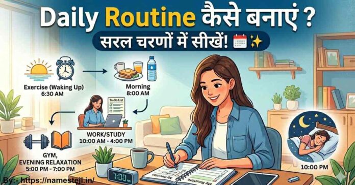 Daily Routine कैसे बनाएं ?– सुबह से रात तक एक परफेक्ट दिनचर्या का चित्र