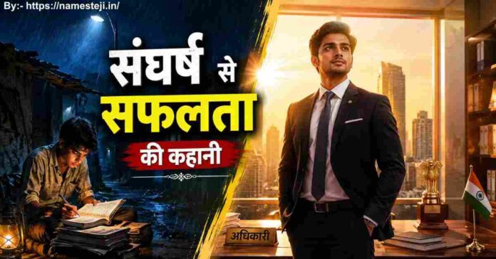 संघर्ष से सफलता की कहानी में मेहनत करता गरीब लड़का और उसकी प्रेरणादायक सफलता यात्रा