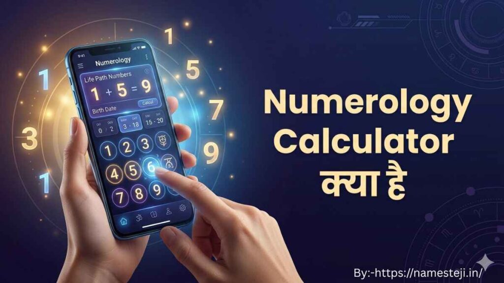 जन्मतिथि और नाम के आधार पर भाग्यांक दिखाता हुआ आधुनिक Numerology Calculator