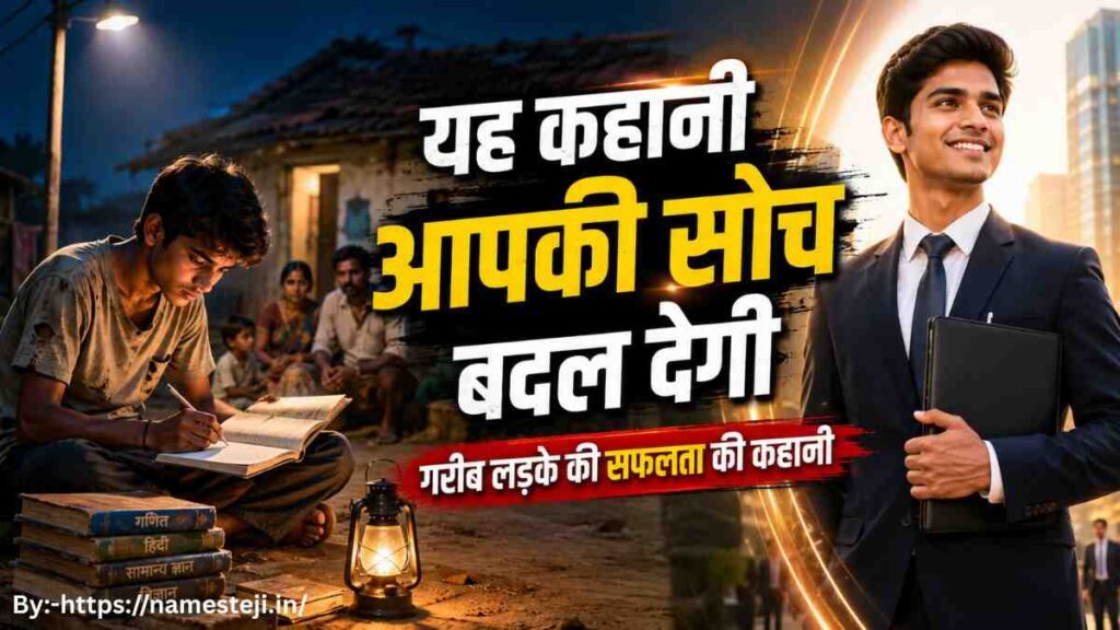 गरीब लड़के की सफलता की कहानी में संघर्ष और मेहनत से सफलता हासिल करता हुआ छात्र