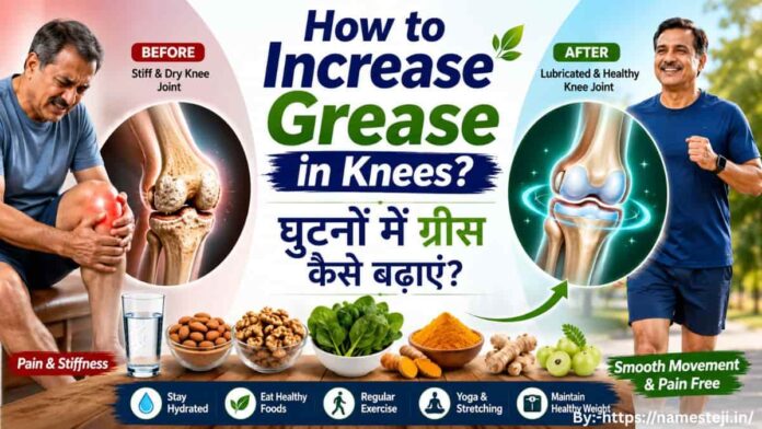 How to increase grease in knees?, घुटनों में ग्रीस कैसे बढ़ाएं, knee lubrication tips, joint health improvement, knee pain relief remedies