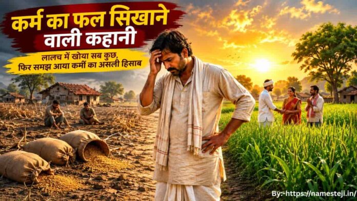 कर्म का फल सिखाने वाली कहानी में किसान को अपनी गलतियों का एहसास और अच्छे कर्मों की सीख